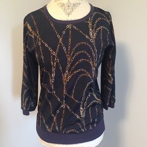 J-Lo Chain Professional Work 3/4 Sleeve Top